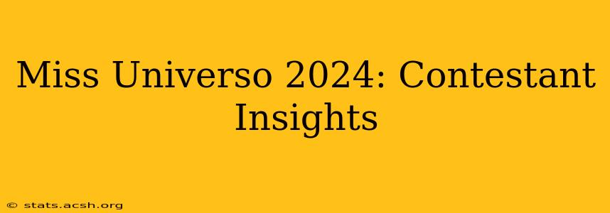 Miss Universo 2024: Contestant Insights