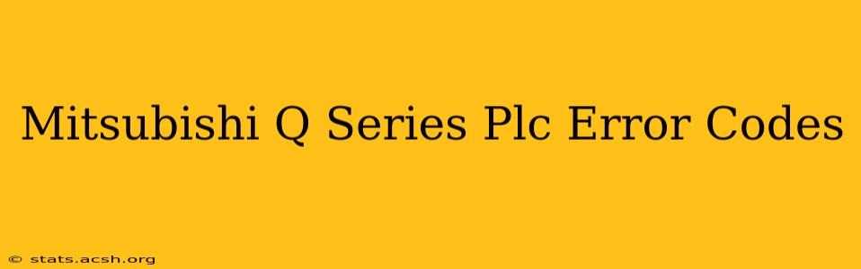 Mitsubishi Q Series Plc Error Codes