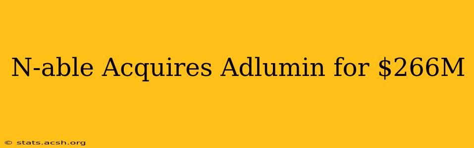 N-able Acquires Adlumin for $266M