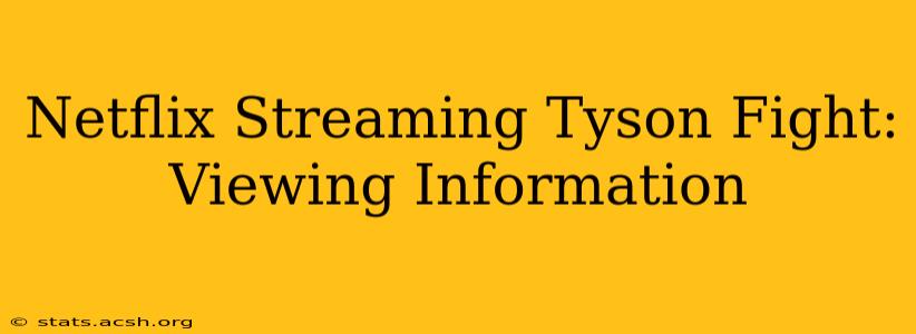 Netflix Streaming Tyson Fight: Viewing Information