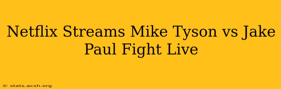 Netflix Streams Mike Tyson vs Jake Paul Fight Live