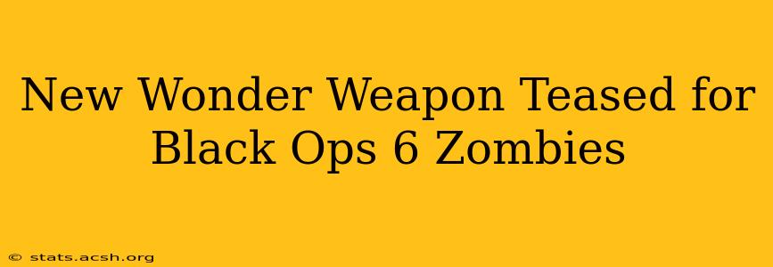 New Wonder Weapon Teased for Black Ops 6 Zombies