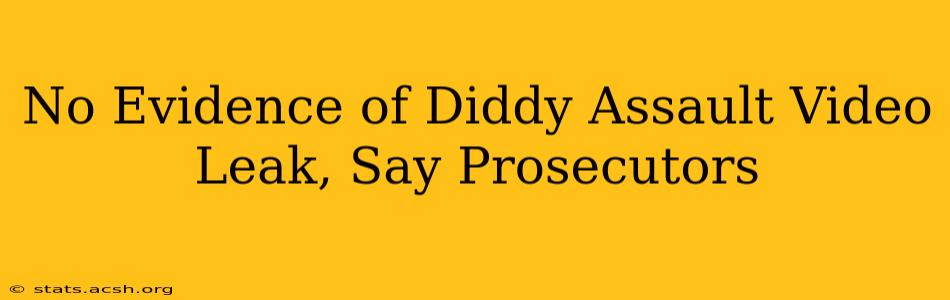 No Evidence of Diddy Assault Video Leak, Say Prosecutors