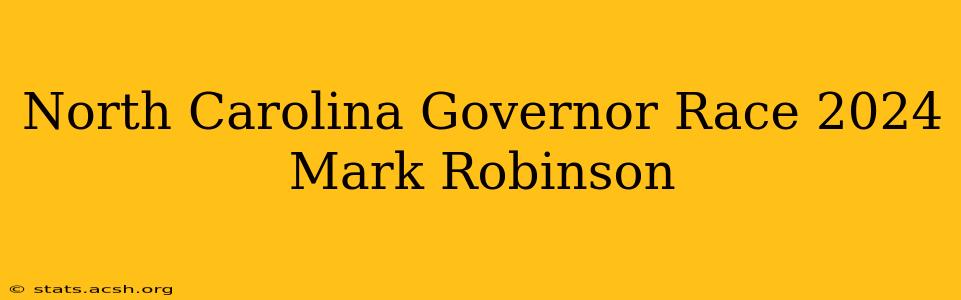 North Carolina Governor Race 2024 Mark Robinson