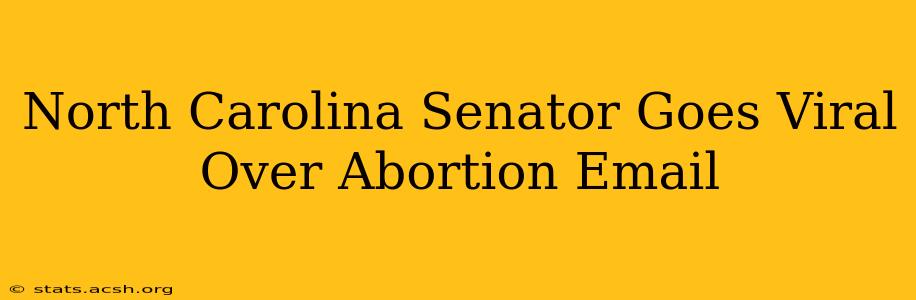 North Carolina Senator Goes Viral Over Abortion Email