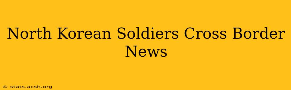 North Korean Soldiers Cross Border News