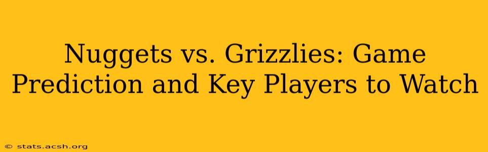 Nuggets vs. Grizzlies: Game Prediction and Key Players to Watch