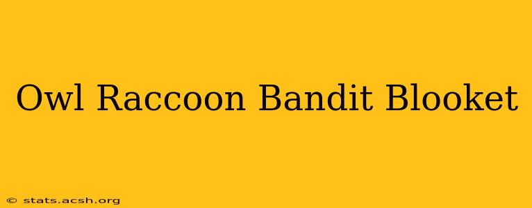 Owl Raccoon Bandit Blooket