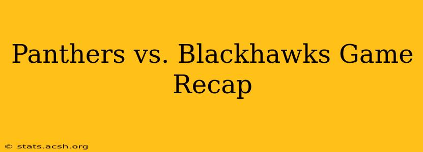 Panthers vs. Blackhawks Game Recap