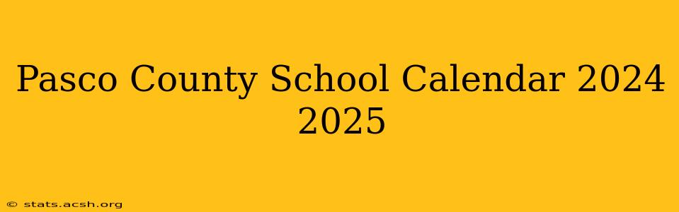 Pasco County School Calendar 2024 2025