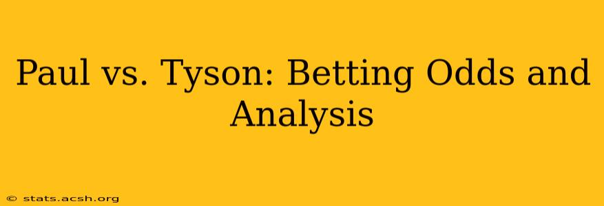 Paul vs. Tyson: Betting Odds and Analysis