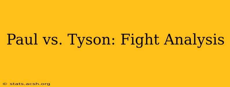 Paul vs. Tyson: Fight Analysis