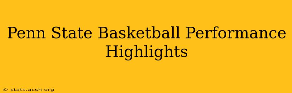 Penn State Basketball Performance Highlights