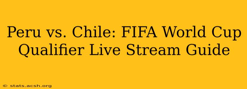 Peru vs. Chile: FIFA World Cup Qualifier Live Stream Guide