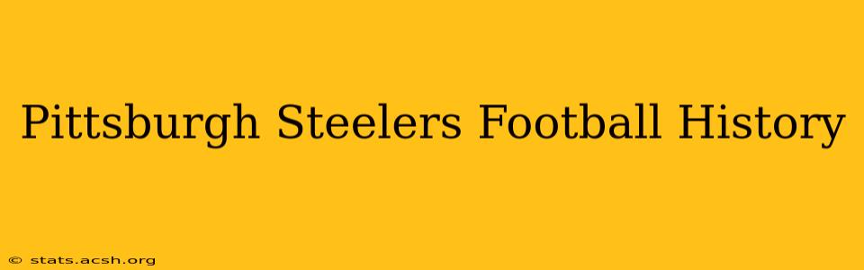 Pittsburgh Steelers Football History