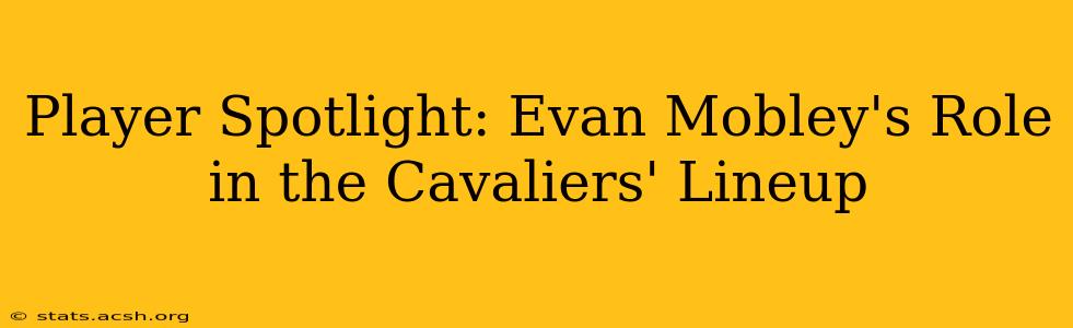 Player Spotlight: Evan Mobley's Role in the Cavaliers' Lineup