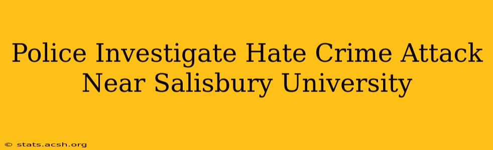 Police Investigate Hate Crime Attack Near Salisbury University