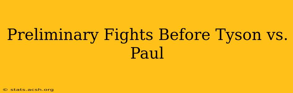 Preliminary Fights Before Tyson vs. Paul