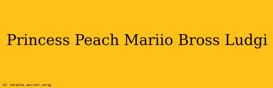 Princess Peach Mariio Bross Ludgi