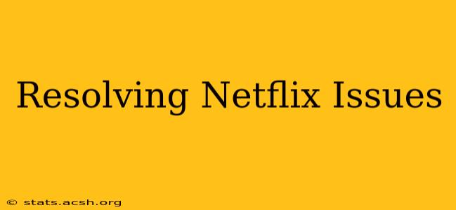 Resolving Netflix Issues