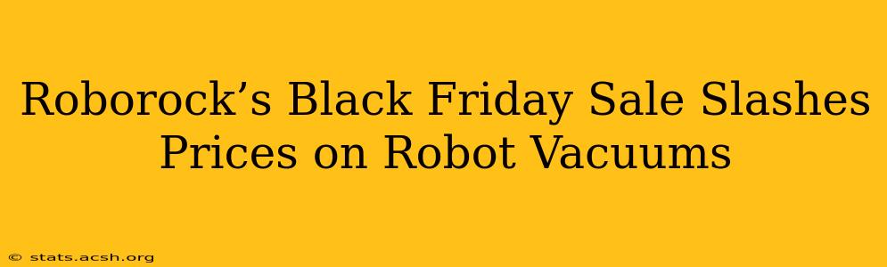 Roborock’s Black Friday Sale Slashes Prices on Robot Vacuums