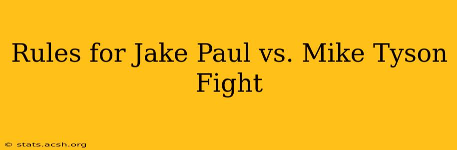 Rules for Jake Paul vs. Mike Tyson Fight