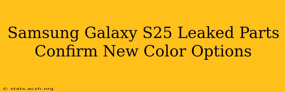 Samsung Galaxy S25 Leaked Parts Confirm New Color Options