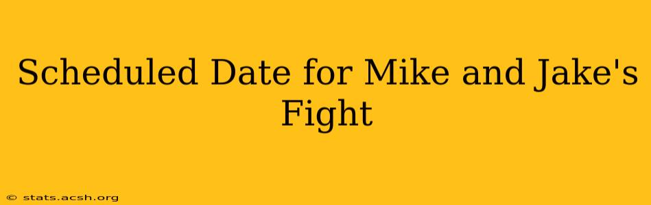 Scheduled Date for Mike and Jake's Fight