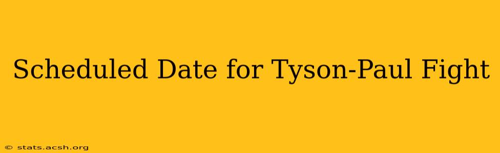 Scheduled Date for Tyson-Paul Fight