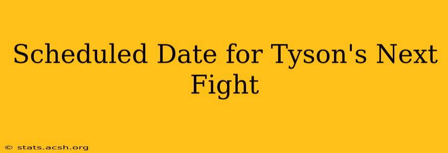 Scheduled Date for Tyson's Next Fight