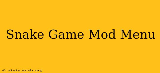 Snake Game Mod Menu