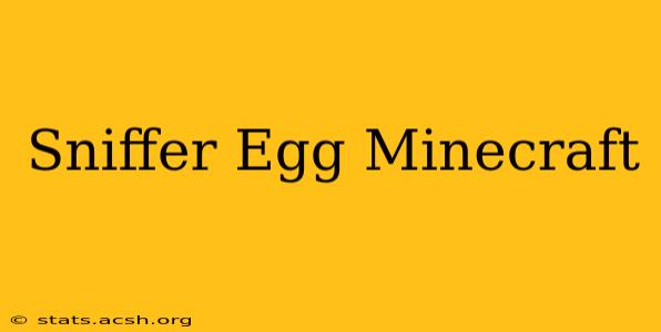 Sniffer Egg Minecraft