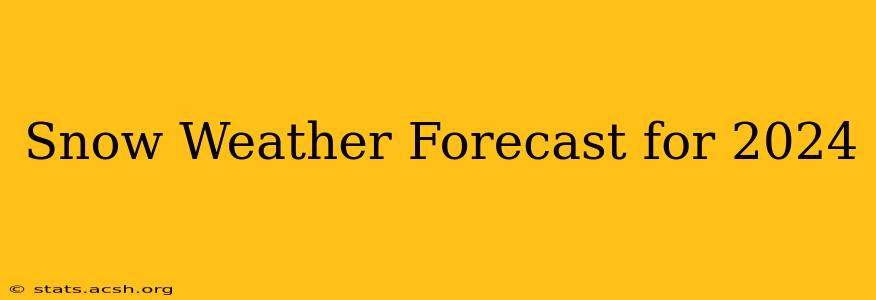 Snow Weather Forecast for 2024