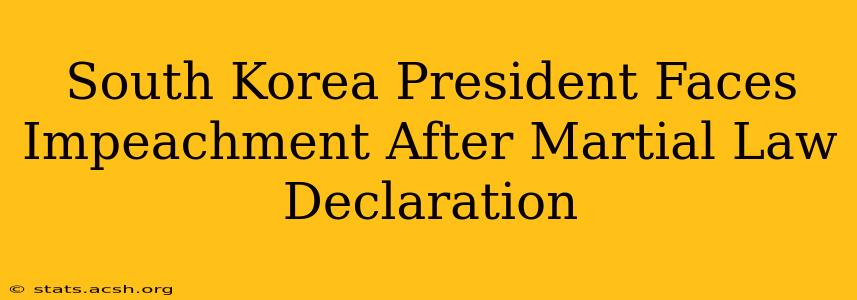 South Korea President Faces Impeachment After Martial Law Declaration