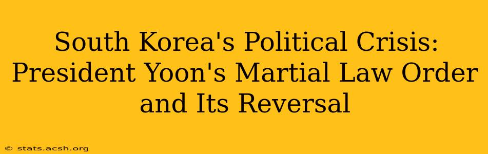 South Korea's Political Crisis: President Yoon's Martial Law Order and Its Reversal