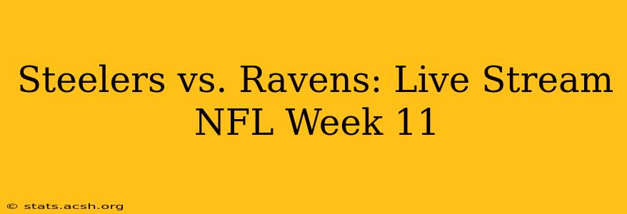 Steelers vs. Ravens: Live Stream NFL Week 11