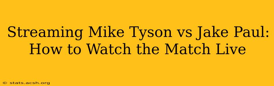 Streaming Mike Tyson vs Jake Paul: How to Watch the Match Live