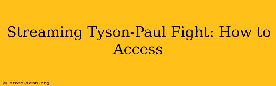 Streaming Tyson-Paul Fight: How to Access