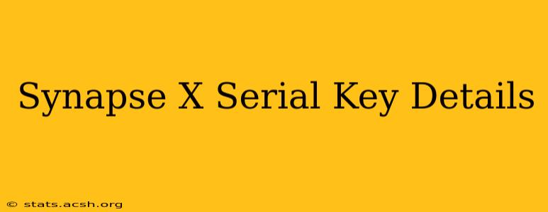 Synapse X Serial Key Details