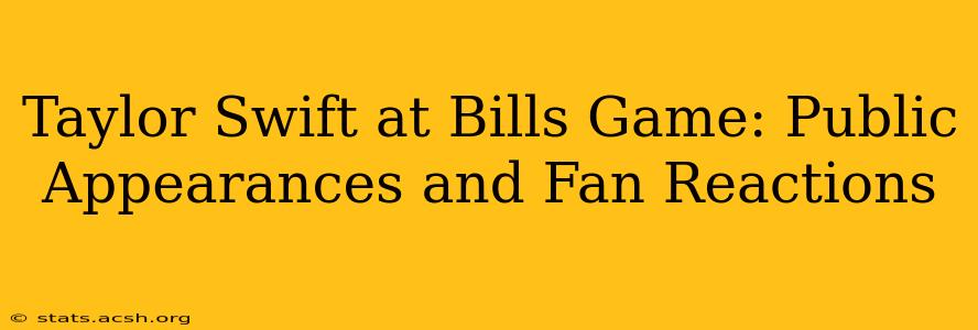 Taylor Swift at Bills Game: Public Appearances and Fan Reactions