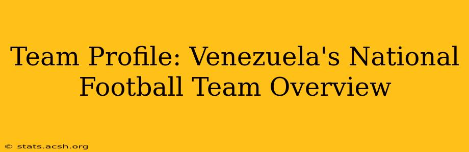 Team Profile: Venezuela's National Football Team Overview