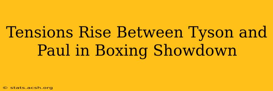 Tensions Rise Between Tyson and Paul in Boxing Showdown