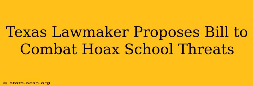 Texas Lawmaker Proposes Bill to Combat Hoax School Threats