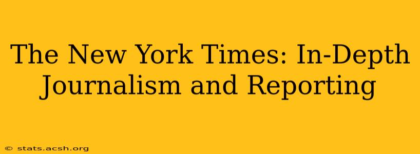 The New York Times: In-Depth Journalism and Reporting