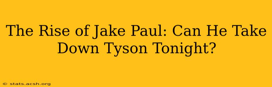 The Rise of Jake Paul: Can He Take Down Tyson Tonight?