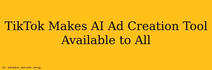 TikTok Makes AI Ad Creation Tool Available to All