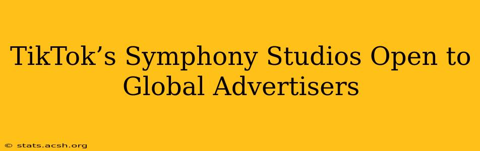 TikTok’s Symphony Studios Open to Global Advertisers