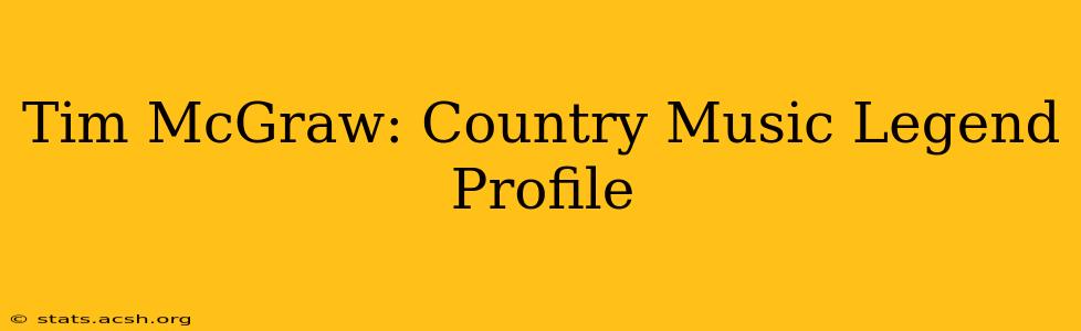 Tim McGraw: Country Music Legend Profile