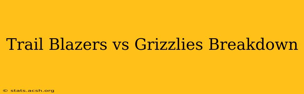 Trail Blazers vs Grizzlies Breakdown