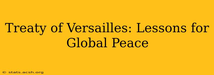 Treaty of Versailles: Lessons for Global Peace